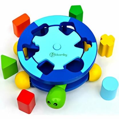 Bloomby Spin And Fit Turtle Shape Sorter  |  Wooden Toys Early Developmental Toys Early Developmental Toys