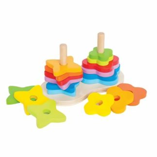 Double Rainbow Stacker  |  Wooden Toys Early Developmental Toys Early Developmental Toys