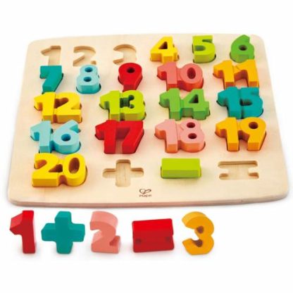 Hape Chunky Number Math Puzzle  |  Stem & Science Toys Early Developmental Toys Early Developmental Toys