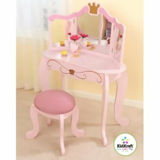 Princess Vanity & Stool  |  Wooden Toys Dolls And Accessories Dolls And Accessories