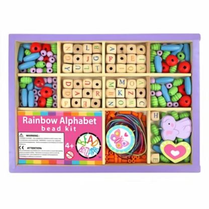 Rainbow Alphabet Bead Kit  |  Educational Toys Arts And Crafts Arts And Crafts